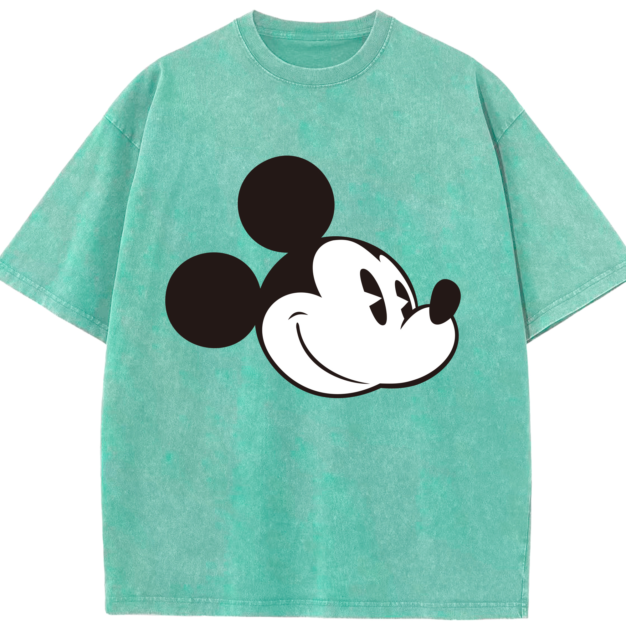 （画像用） ミッキーマウス Mickey Mouse 綿100% ヴィンテージ風 半袖Tシャツ（フロントプリント）